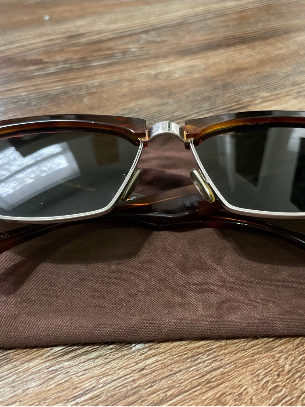 CELINE CL40054U Mineral Havana Tortoise Shape Cat Eye Half Rim Sunglasses - Picture 2 of 14
